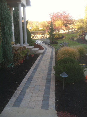 Paver Walkway with Black Border